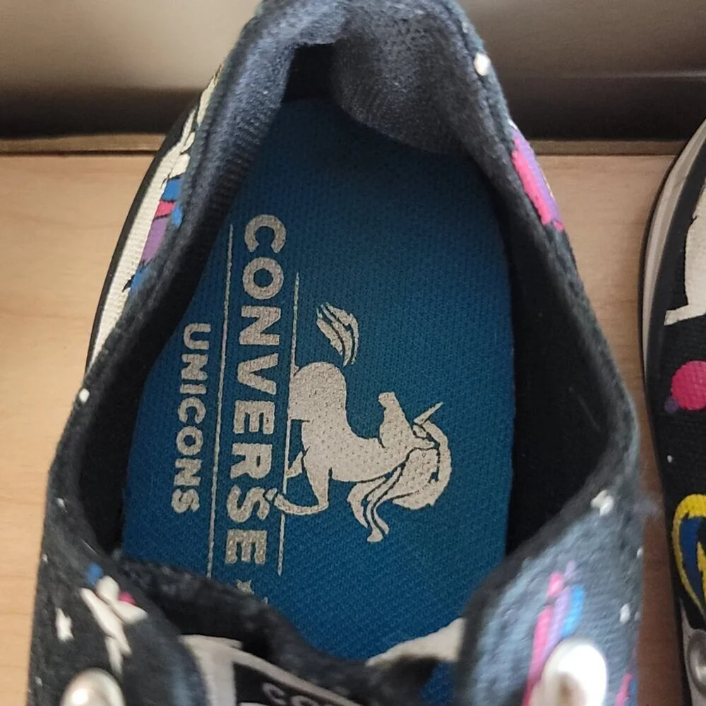 Converse Low Top Unicorn Unicons Black Lace Up Sneakers Shoes Kids Unisex CTAS 4